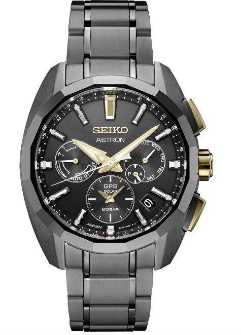 Seiko Astron Solar GPS Dual Time Kintaro Hattori Titanium SSH073 Replica Watch